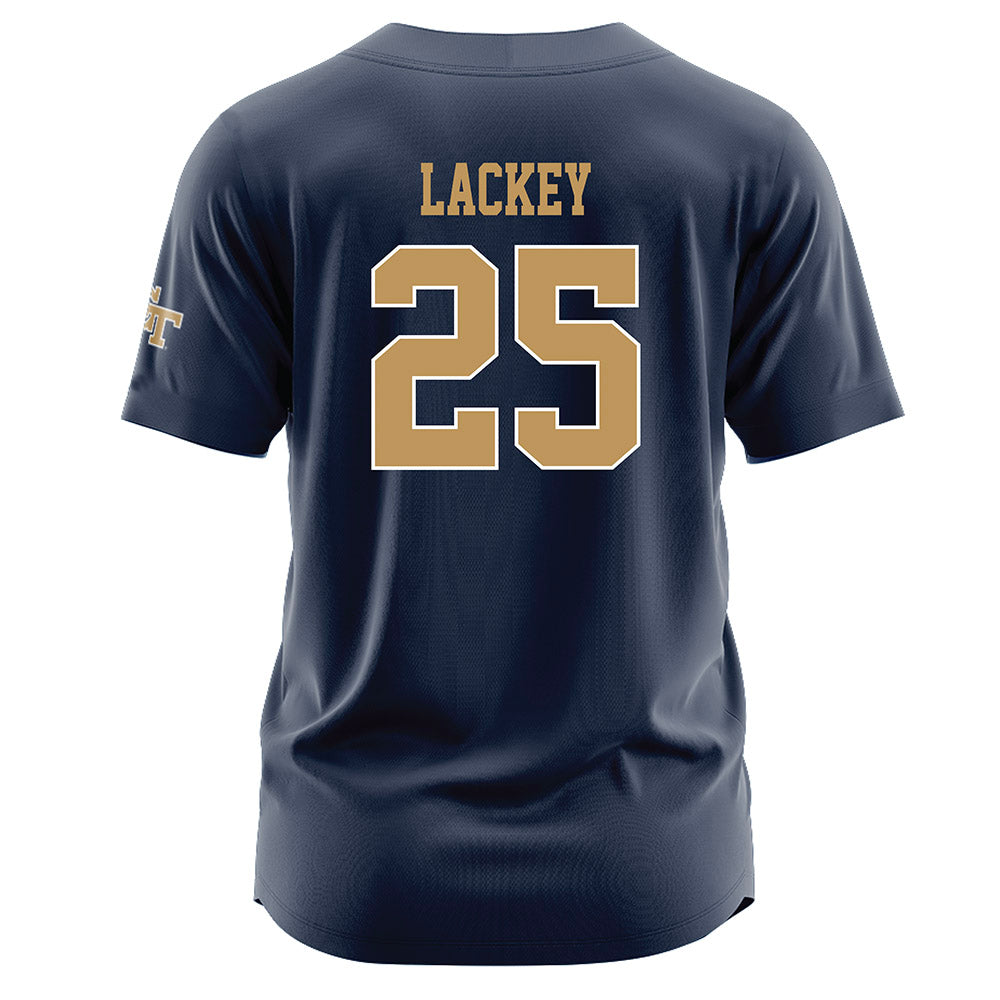 Georgia Tech - NCAA Baseball : Vahn Lackey - Navy Jersey-1