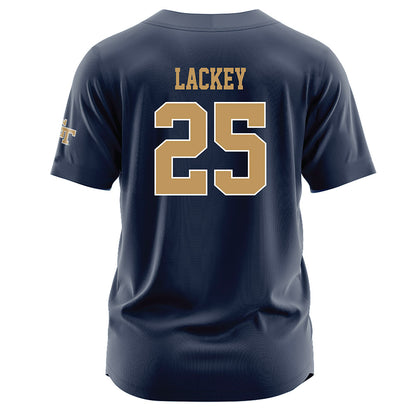 Georgia Tech - NCAA Baseball : Vahn Lackey - Navy Jersey-1