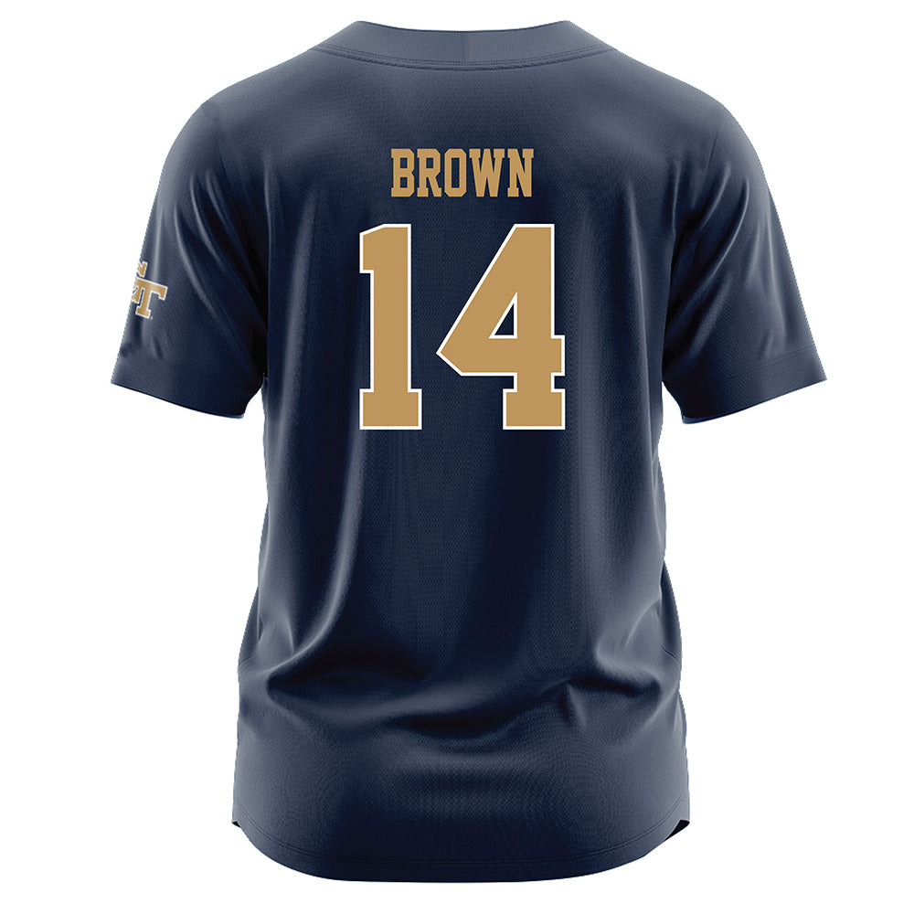 Georgia Tech - NCAA Baseball : Cade Brown - Navy Jersey-1