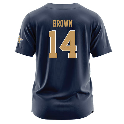Georgia Tech - NCAA Baseball : Cade Brown - Navy Jersey-1