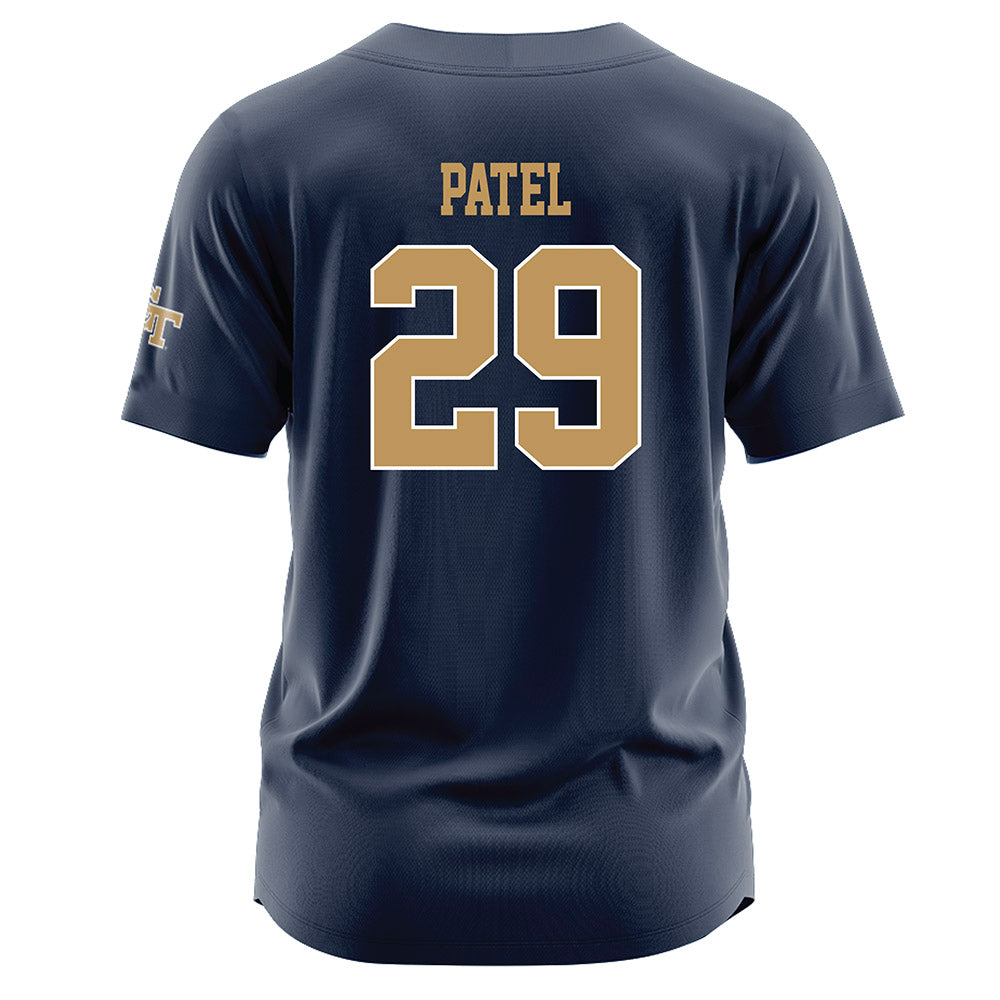 Georgia Tech - NCAA Baseball : Mason Patel - Navy Jersey-1