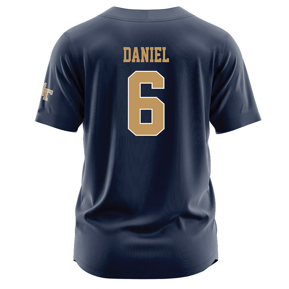 Georgia Tech - NCAA Baseball : Caleb Daniel - Navy Jersey-1