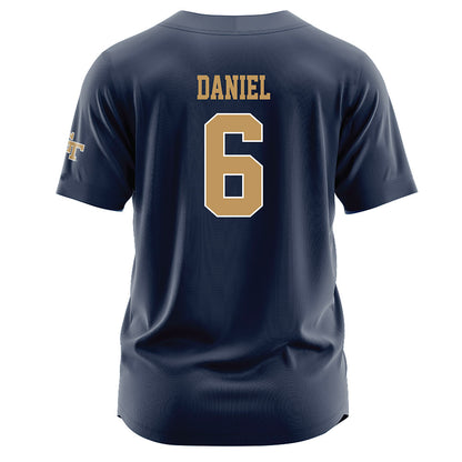 Georgia Tech - NCAA Baseball : Caleb Daniel - Navy Jersey-1