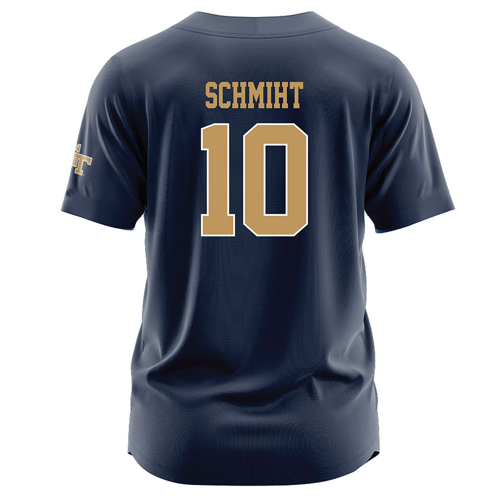 Georgia Tech - NCAA Baseball : Kent Schmiht - Navy Jersey-1