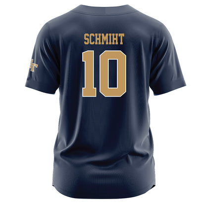 Georgia Tech - NCAA Baseball : Kent Schmiht - Navy Jersey-1
