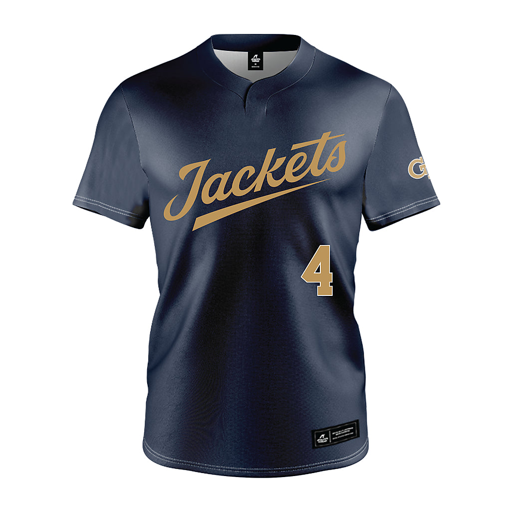Georgia Tech - NCAA Baseball : Alex Hernandez - Navy Jersey-0