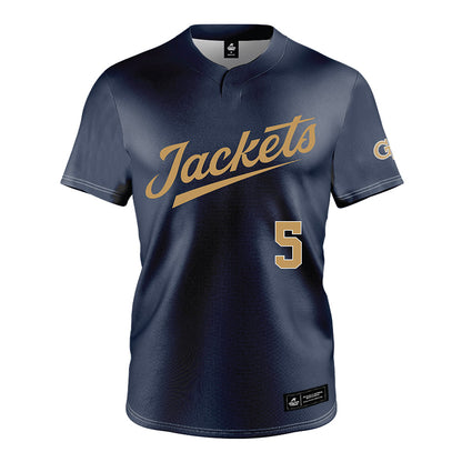 Georgia Tech - NCAA Baseball : Dominic Stephenson - Navy Jersey-0