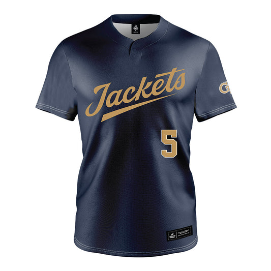 Georgia Tech - NCAA Baseball : Dominic Stephenson - Navy Jersey-0