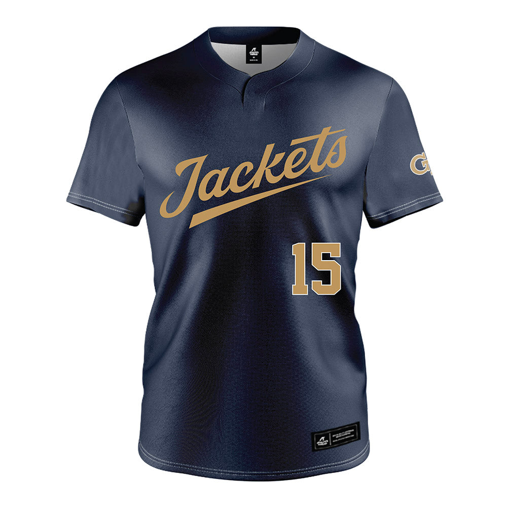 Georgia Tech - NCAA Baseball : Cooper Underwood - Navy Jersey-0
