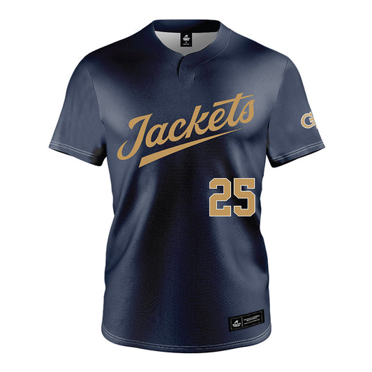 Georgia Tech - NCAA Baseball : Vahn Lackey - Navy Jersey-0
