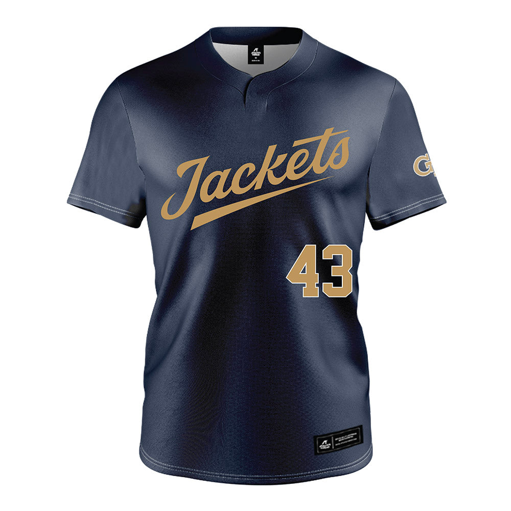 Georgia Tech - NCAA Baseball : Dimitri Angelakos - Navy Jersey-0