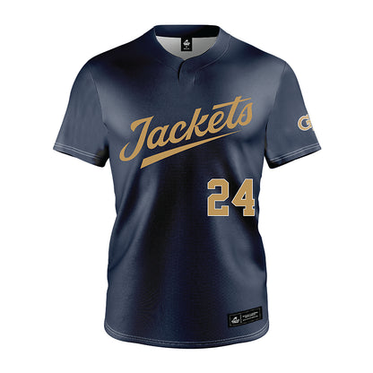 Georgia Tech - NCAA Baseball : Jackson Blakely - Navy Jersey-0