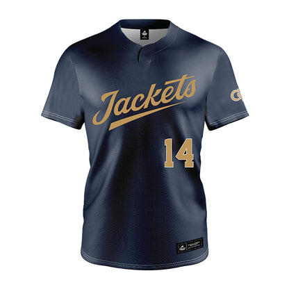 Georgia Tech - NCAA Baseball : Cade Brown - Navy Jersey-0