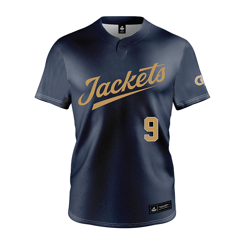 Georgia Tech - NCAA Baseball : Coleman Lewis - Navy Jersey-0