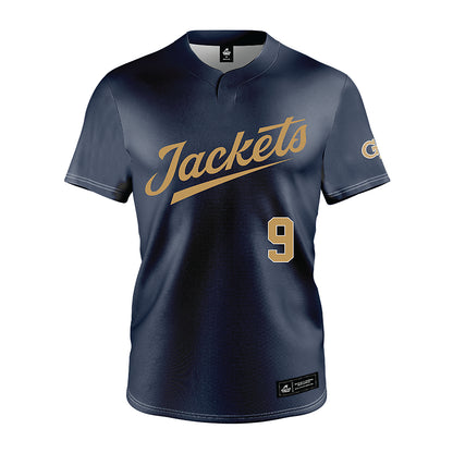 Georgia Tech - NCAA Baseball : Coleman Lewis - Navy Jersey-0