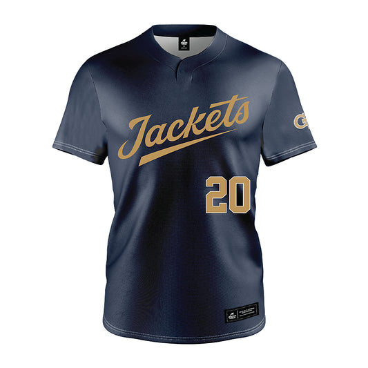 Georgia Tech - NCAA Baseball : Caden Spivey - Navy Jersey-0