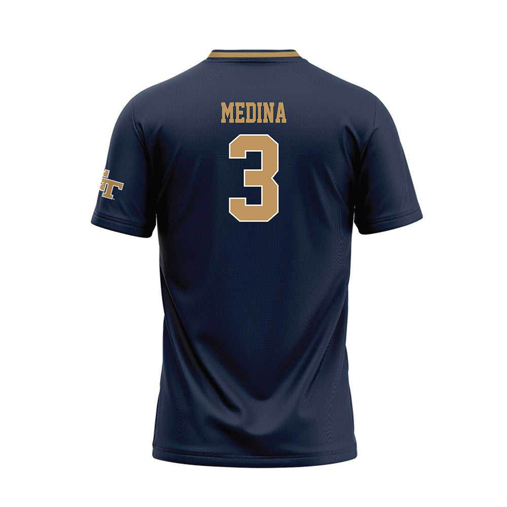 Georgia Tech - NCAA Softball : Holly Medina - Navy Baseball Jersey-1