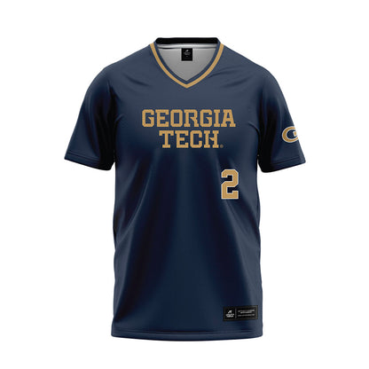 Georgia Tech - NCAA Softball : Raegan Wall - Navy Baseball Jersey-0