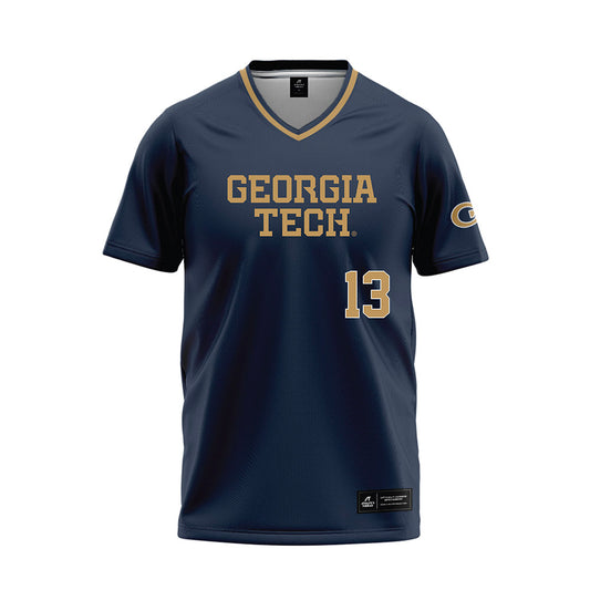 Georgia Tech - NCAA Softball : Addison Leschber - Navy Baseball Jersey-0