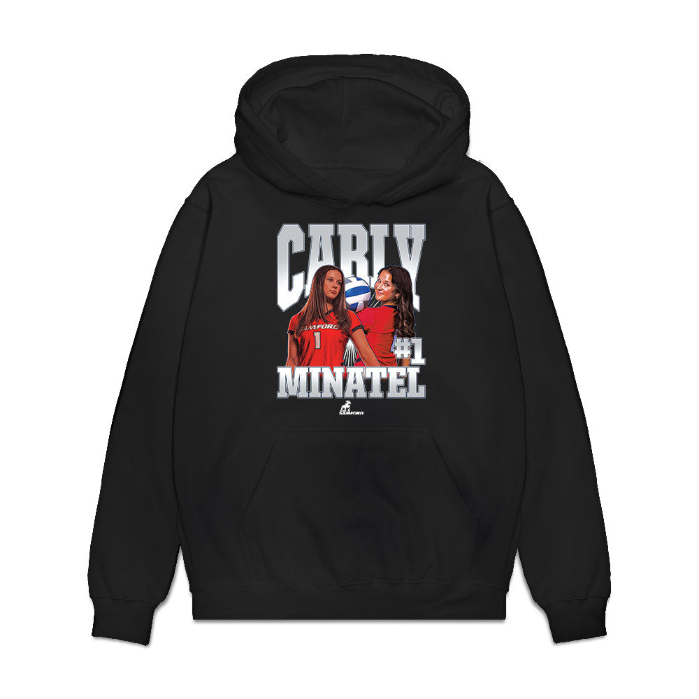 Samford - NCAA Women's Volleyball : Carly Minatel - Collage Premium Hooded Sweatshirt-0
