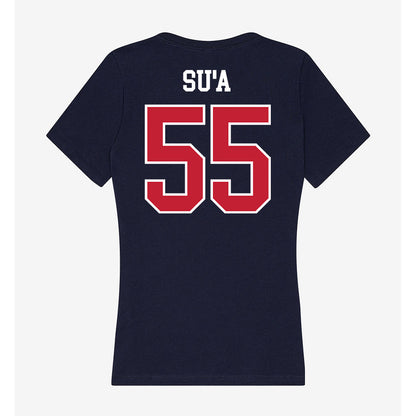 Arizona - NCAA Football : Leviticus Su'a - Classic Shersey Women's V-Neck T-Shirt-1