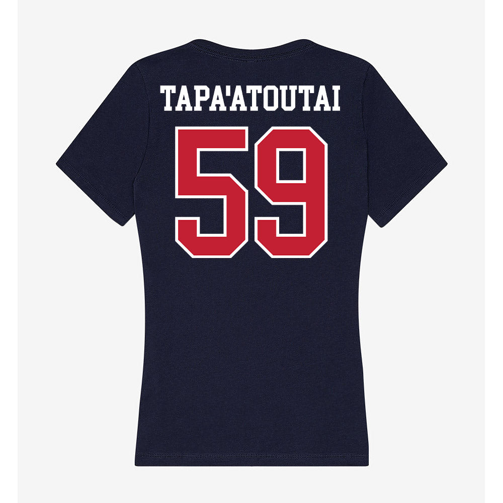 Arizona - NCAA Football : Rhino Tapa'atoutai - Classic Shersey Women's V-Neck T-Shirt-1