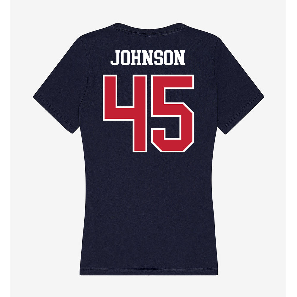 Arizona - NCAA Football : Victory Johnson - Classic Shersey Women's V-Neck T-Shirt-1