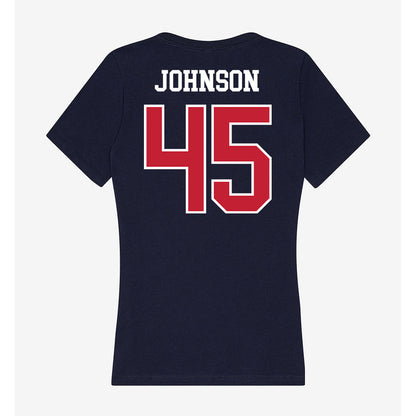 Arizona - NCAA Football : Victory Johnson - Classic Shersey Women's V-Neck T-Shirt-1
