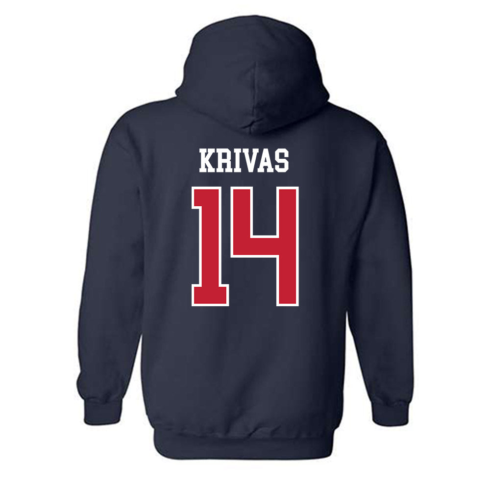 Arizona - NCAA Men's Basketball : Motiejus Krivas - Classic Shersey Hooded Sweatshirt-1