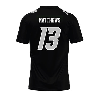 Delaware - NCAA Football : Noah Matthews - Black Premium Football Jersey-1