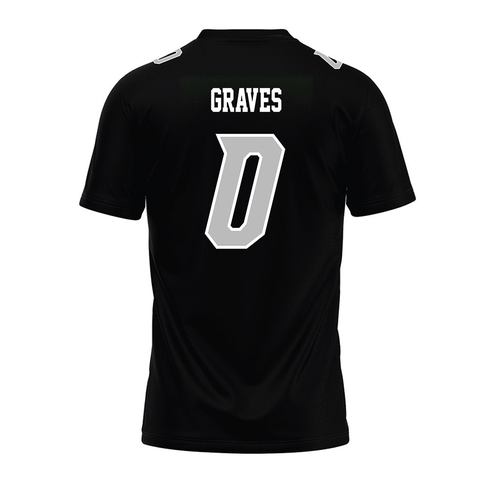 Delaware - NCAA Football : Bryson Graves - Black Premium Football Jersey-1