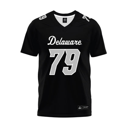 Delaware - NCAA Football : Jaiden Edwards - Black Premium Football Jersey-0