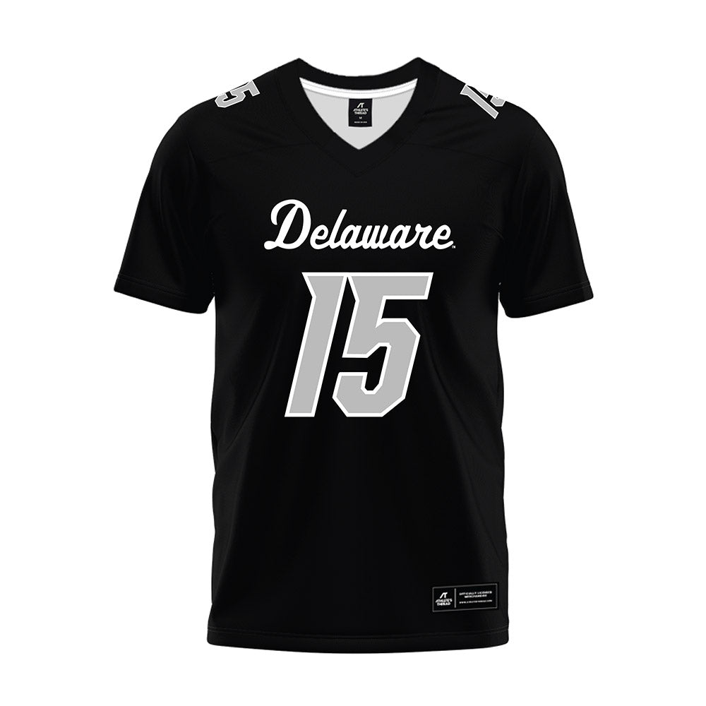 Delaware - NCAA Football : Gevaris Lassiter - Black Premium Football Jersey-0