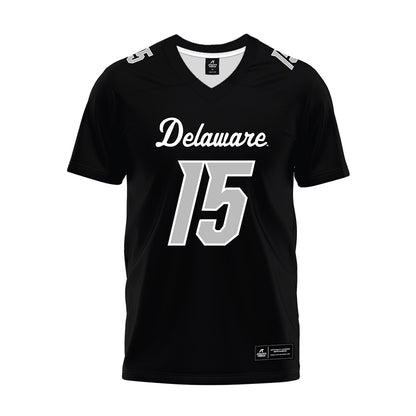 Delaware - NCAA Football : Gevaris Lassiter - Black Premium Football Jersey-0