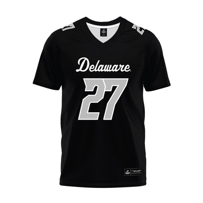 Delaware - NCAA Football : Jo Silver - Black Premium Football Jersey-0