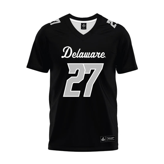 Delaware - NCAA Football : Jo Silver - Black Premium Football Jersey-0