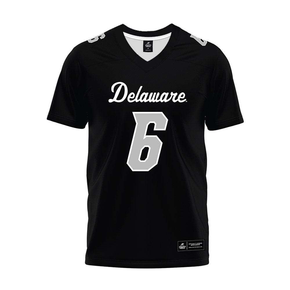 Delaware - NCAA Football : Kshawn Cox - Black Premium Football Jersey-0