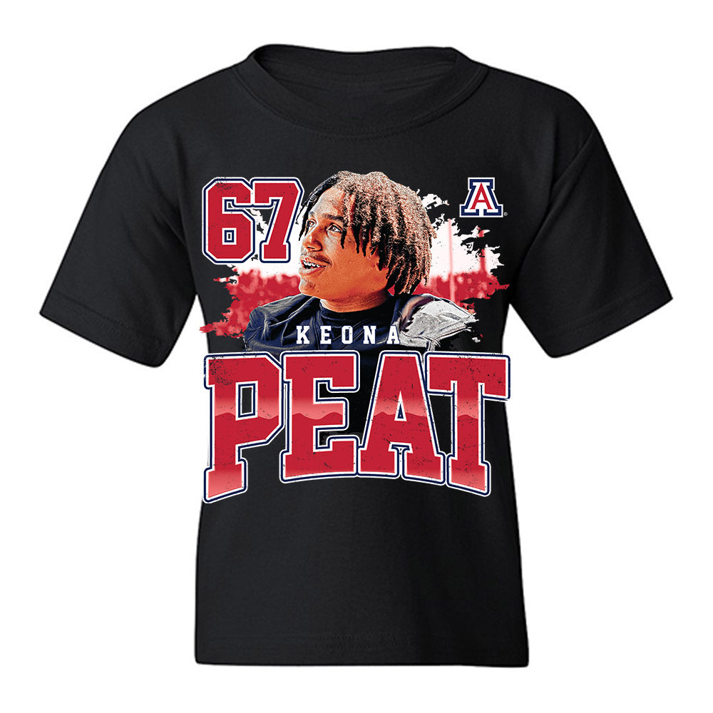 Arizona - NCAA Football : Keona Peat - Collage Youth T-Shirt-0