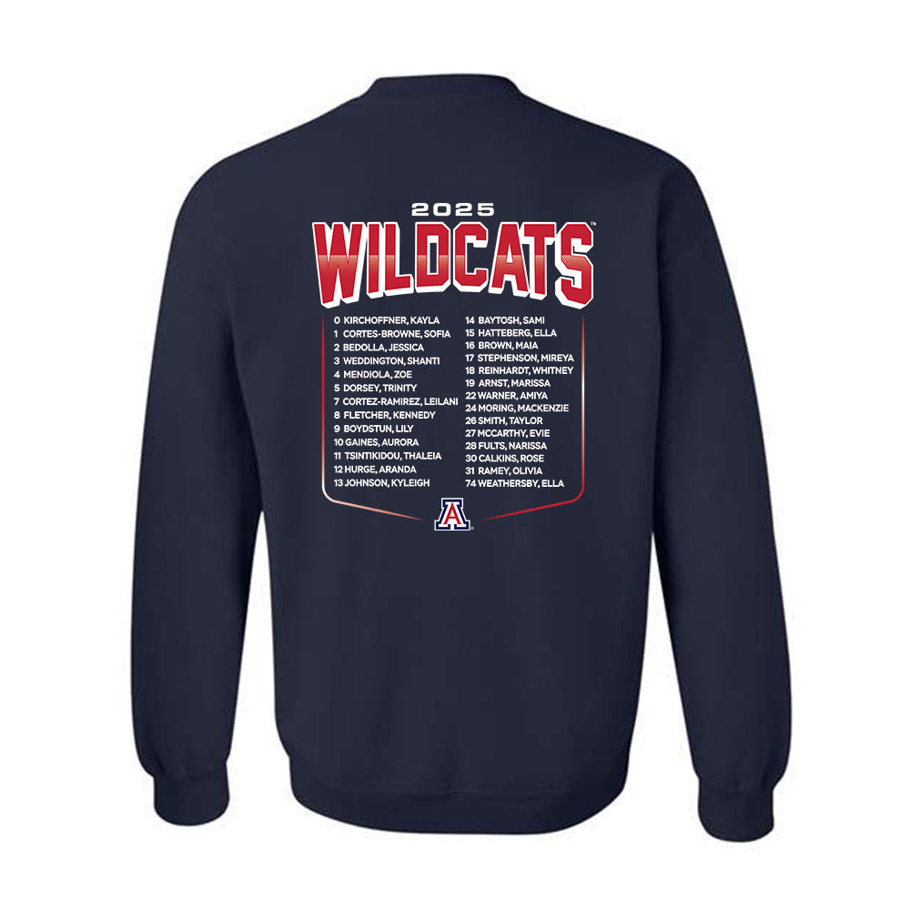 Arizona - NCAA Women's Soccer : - Roster Crewneck Sweatshirt-1