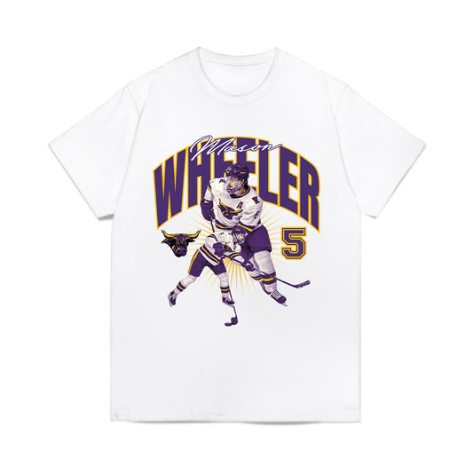 Minn. St. - NCAA Men's Ice Hockey : Mason Wheeler - Collage Comfort Colors T-Shirt-0