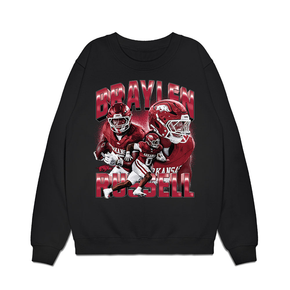 Arkansas - NCAA Football : Braylen Russell - Collage Premium Crewneck Sweatshirt-0