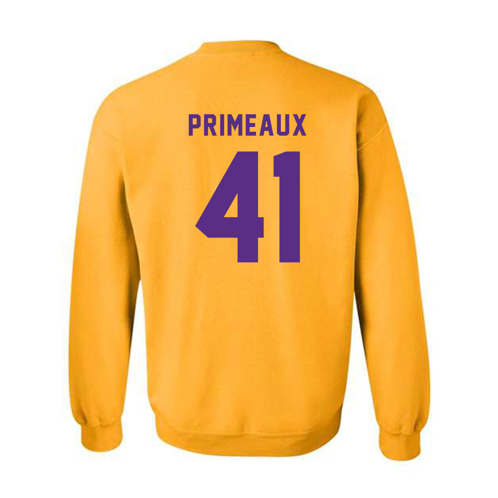 LSU - NCAA Baseball : DJ Primeaux - Classic Shersey Crewneck Sweatshirt-1