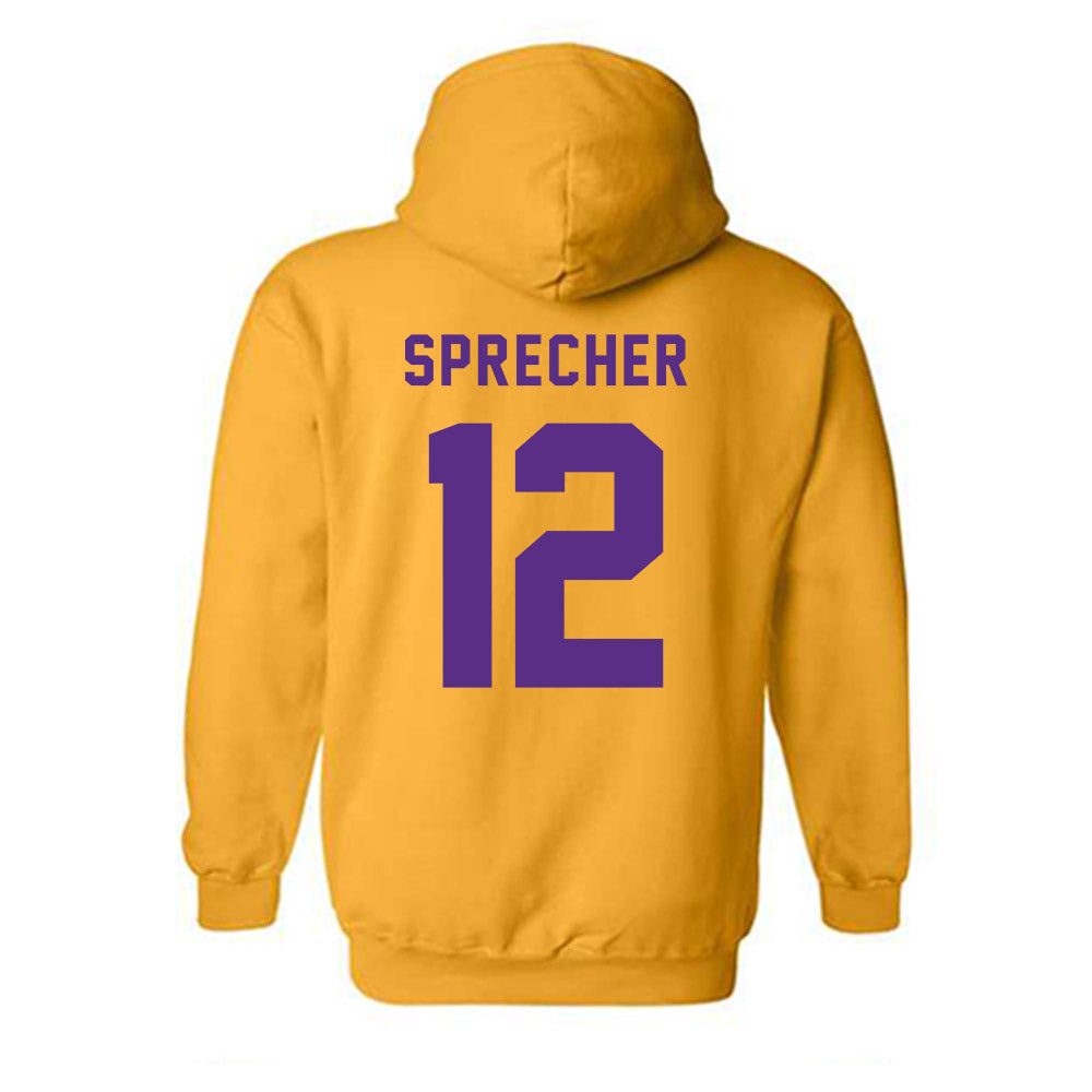 LSU - NCAA Beach Volleyball : Julia Sprecher - Classic Shersey Hooded Sweatshirt-1