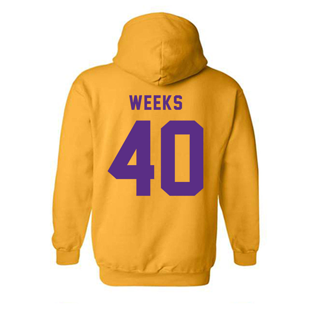 LSU - NCAA Football : Whit Weeks - Classic Shersey Hooded Sweatshirt-1