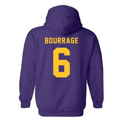 LSU - NCAA Women's Basketball : Divine Bourrage - Classic Shersey Hooded Sweatshirt-1