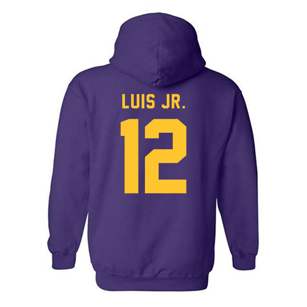 LSU - NCAA Men's Basketball : RJ Luis Jr. - Classic Shersey Hooded Sweatshirt-1
