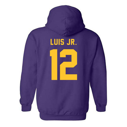 LSU - NCAA Men's Basketball : RJ Luis Jr. - Classic Shersey Hooded Sweatshirt-1
