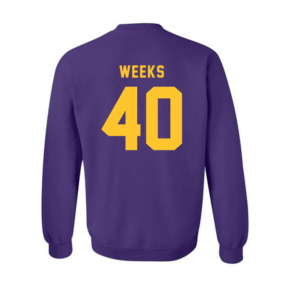 LSU - NCAA Football : Whit Weeks - Classic Shersey Crewneck Sweatshirt-1