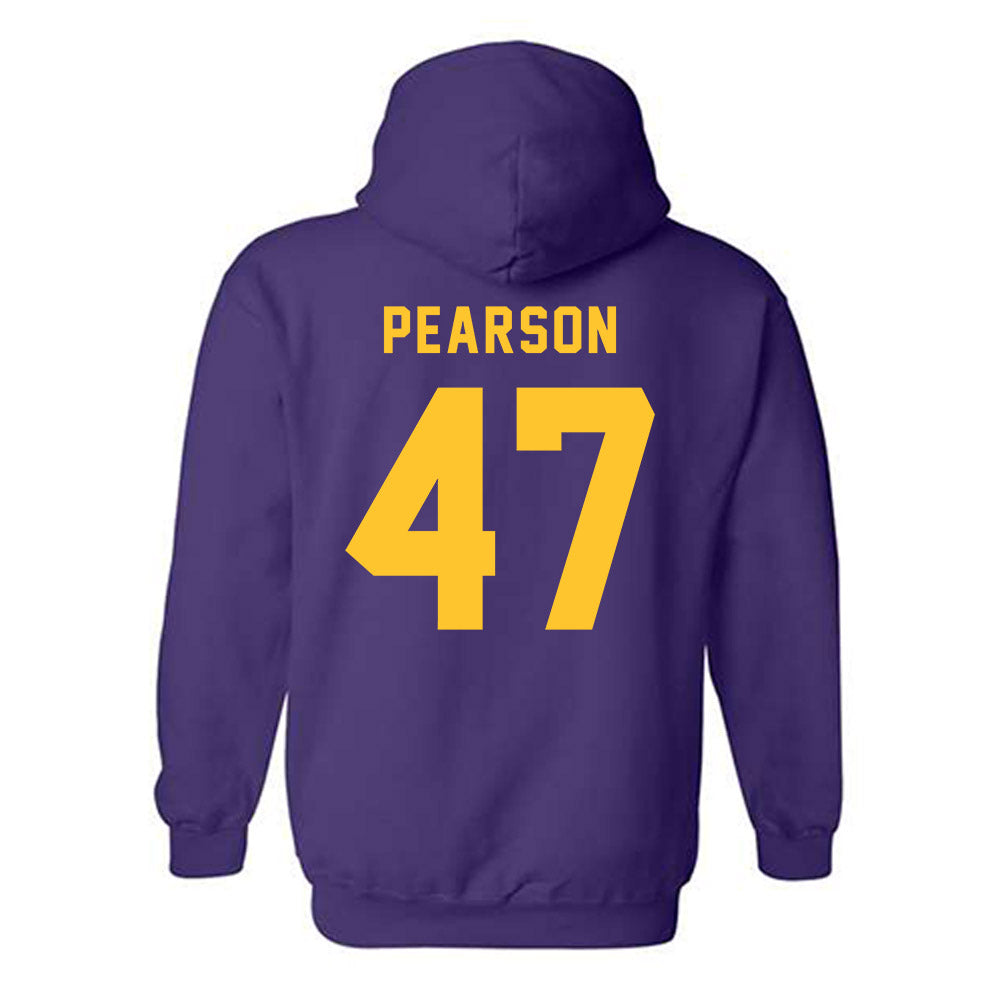 LSU - NCAA Baseball : John Pearson - Classic Shersey Hooded Sweatshirt-1