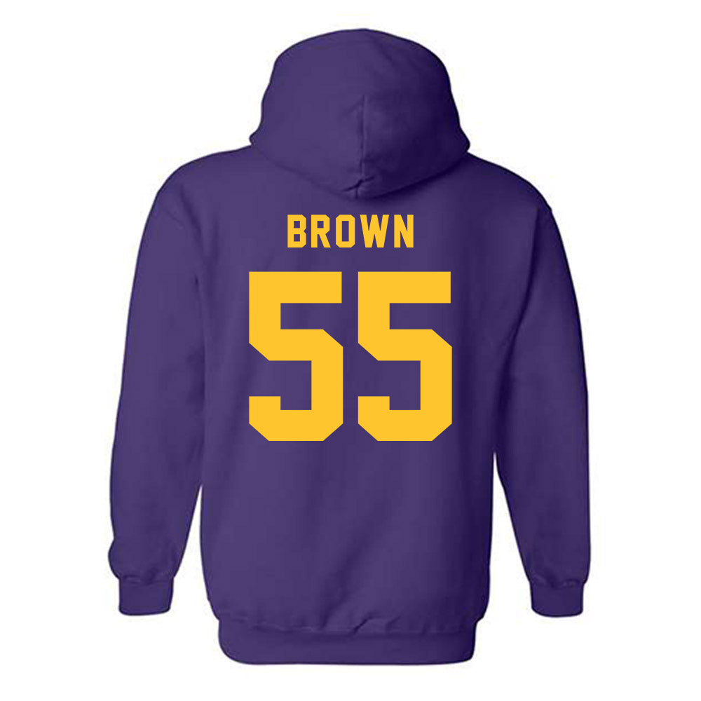 LSU - NCAA Football : Lamar Brown - Classic Shersey Hooded Sweatshirt-1